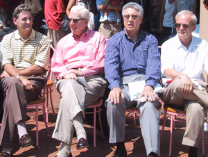 left to right: Steve Zlatos, Bob Reynolds, Sergio Aguilera, Alain Weber; 2003 Diversity Rally